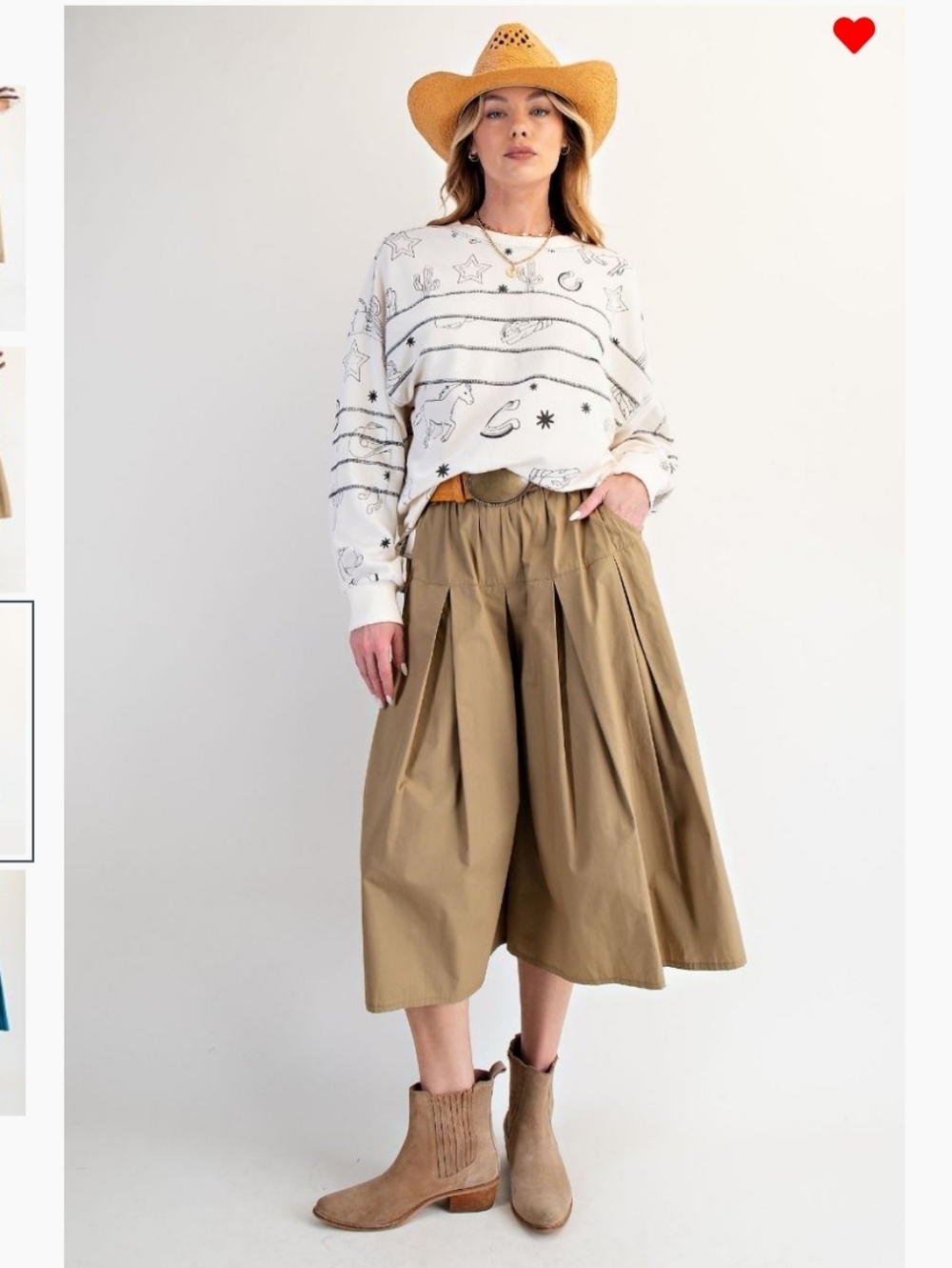 NEW!!! Easel Los Angeles Khaki Wide Leg Shorts with Pleats,NWT, S,M,L - Picture 2 of 5